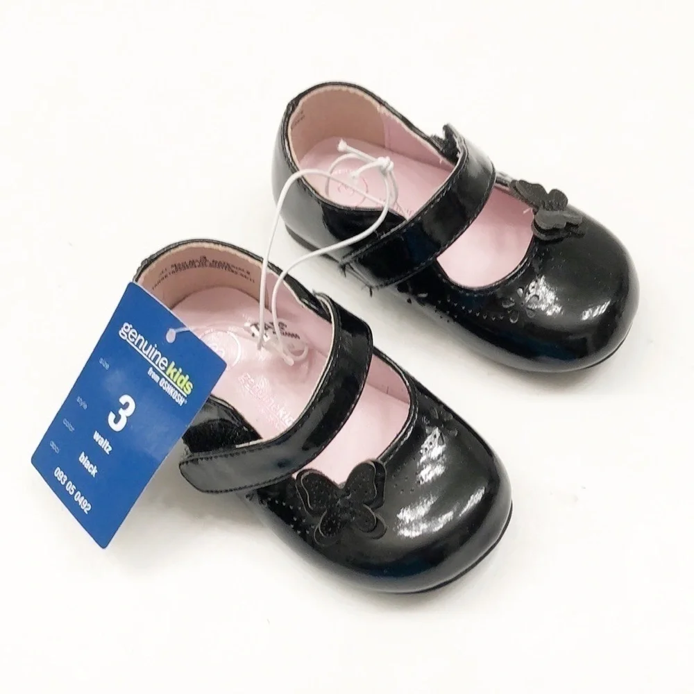 NEW Genuine Kids from OshKosh B'gosh infant girls' Mary Jane black shoes